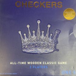 Checkers All Time Wooden Classic Game Factory Sealed