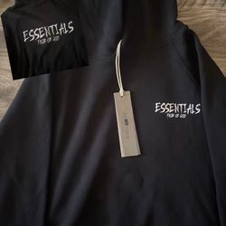 black essentials hoodie