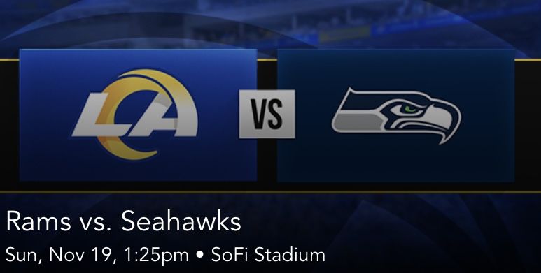 Rams Vs Seahawks November 19 Sec 210