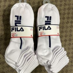 NWT Fila men's quarter socks 24 Pairs