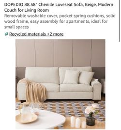 Beige Loveseat Sofa