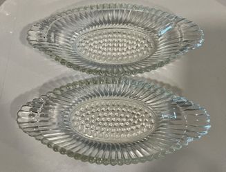 Anchor Hocking Clear Glass Banana Split Boat Dish (set of 2)