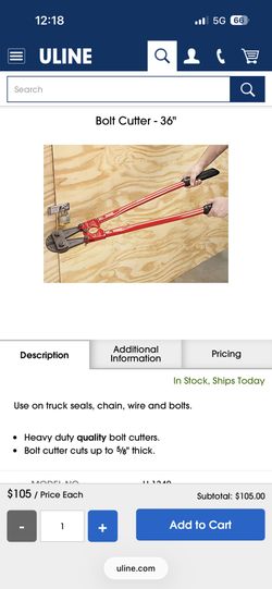 Bolt Cutter- ULINE