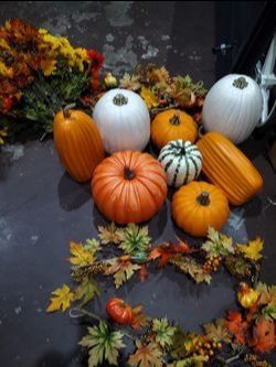 Artificial Fall Pumpkin Decoration Set