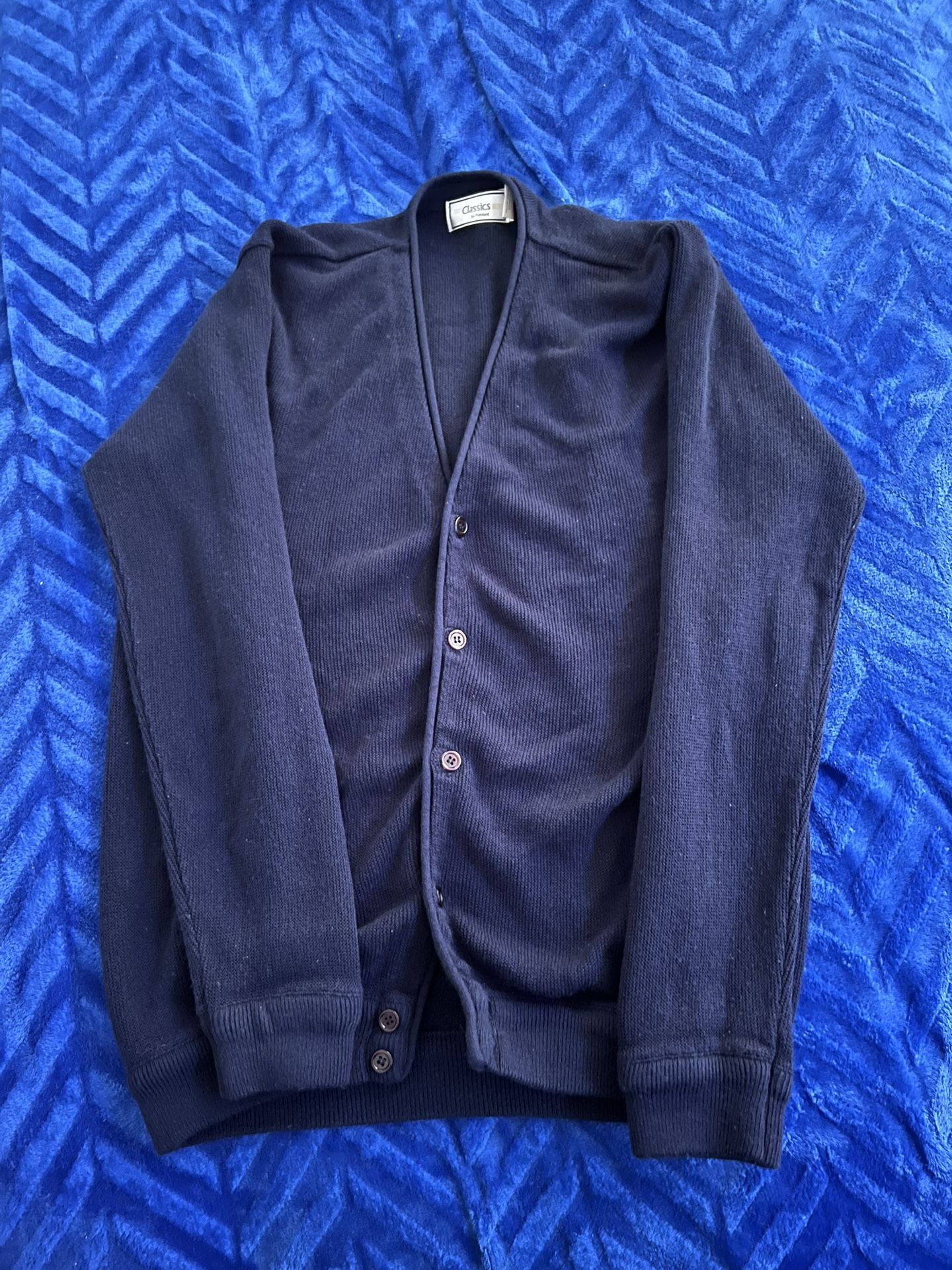 Classics Navy Blue Knitted Cardigan 
