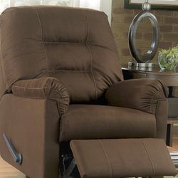 Plush Recliner with padded arms