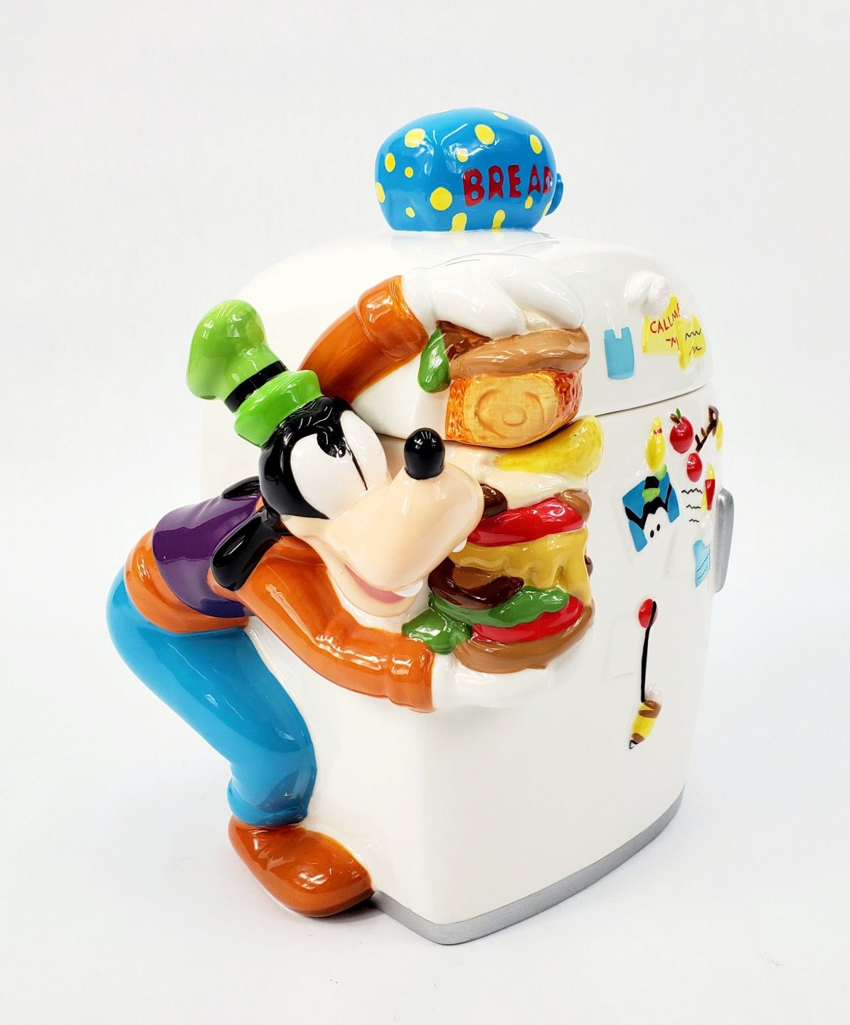 Vintage Disney Goofy Refrigerator Cookie Jar With Musical Lid - Displayed Only!