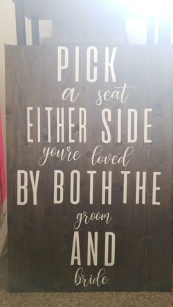Wedding sign