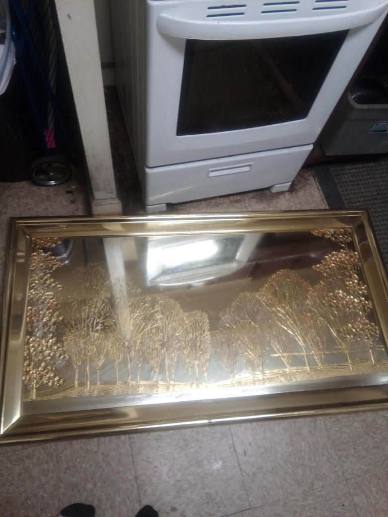 Vintage Gold Frame Glass Mirror