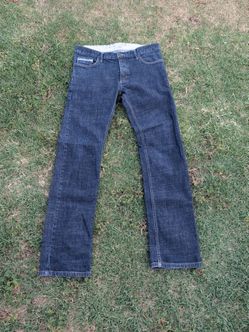 Vans Off The Wall Jeans Mens 32x34 Dark Wash Indigo Straight Skate Slim Fit
