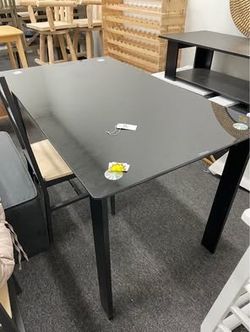 New Rectangular Tempered Glass Dining Table for 4 Tempered Glass Kitchen Table with Metal Legs, Mod