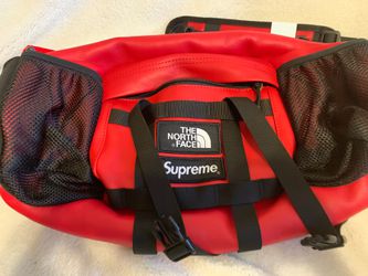 The North Face Supreme leather waist bag