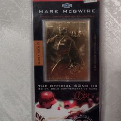 (2) 1998 Pure 23kt Gold MARK McGWIRE Sealed Baseball Card by Fleer