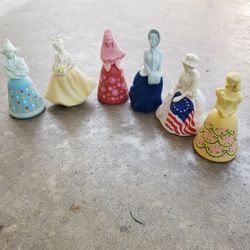 Vintage Avon Glass Doll Bottles - All 6 For $25