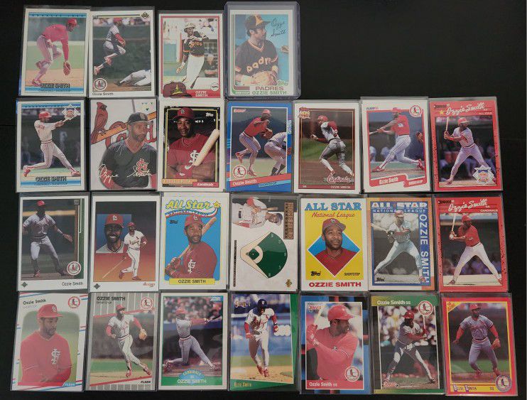 Ozzie Smith 25+ Baseball Card Lot