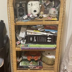 Wicker Rattan Bookshelf 