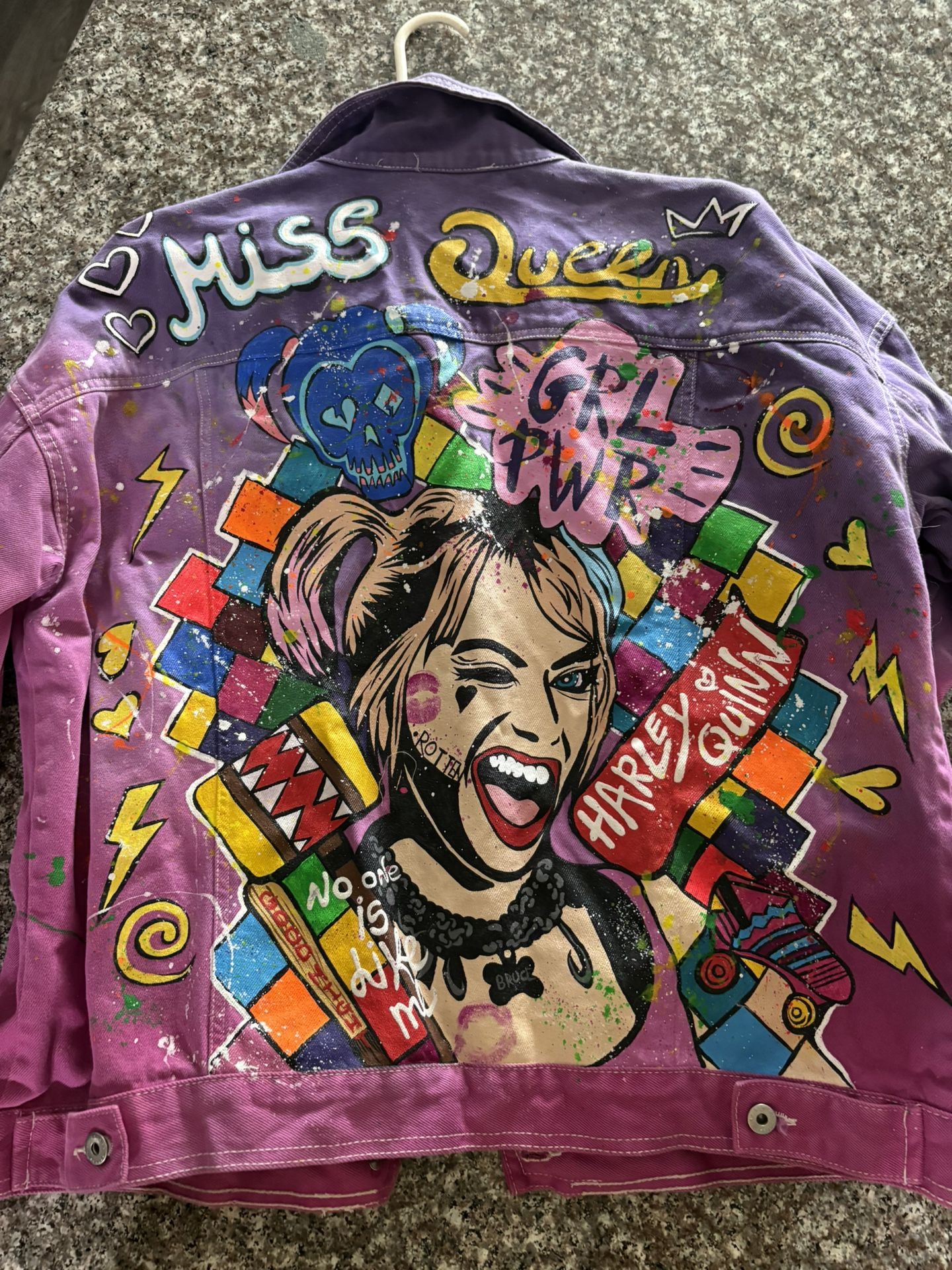 Russian Art Harley Quinn Denim jacket