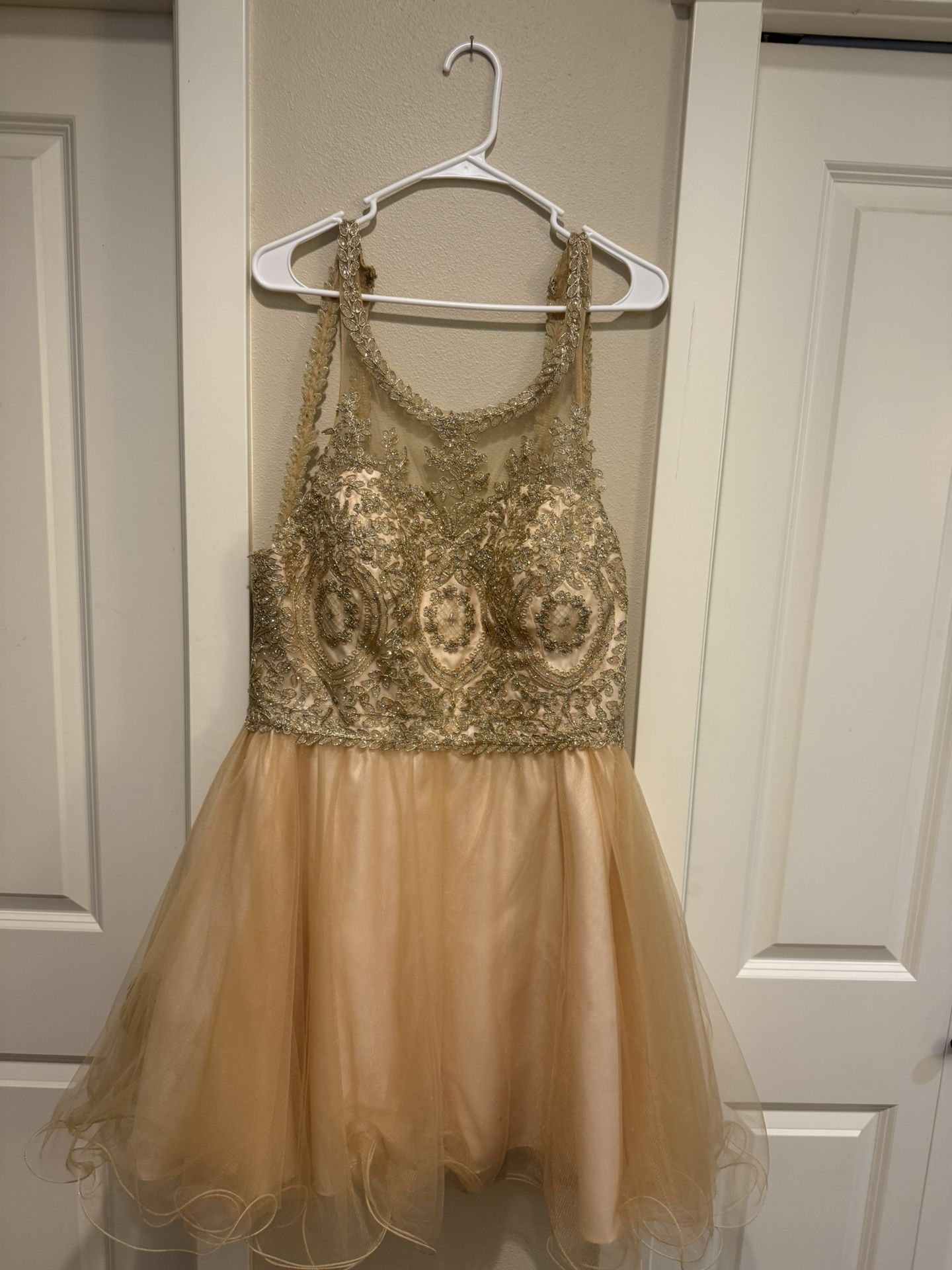 Short Gold Party Dress