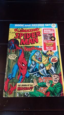 Amazing spiderman book and record set