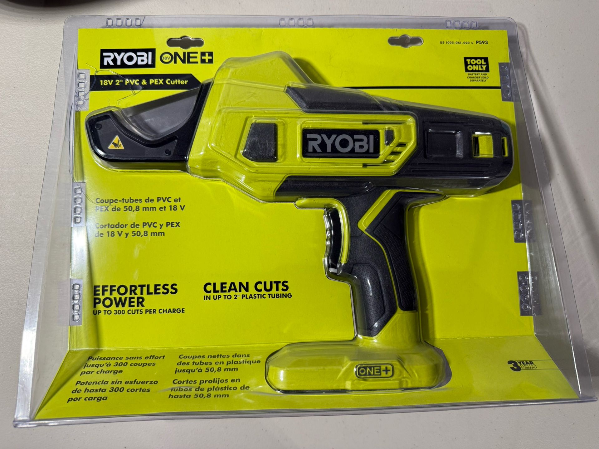 RYOBI ONE+ 18V Lithium-Ion Cordless PVC and PEX Cutter (Tool Only)