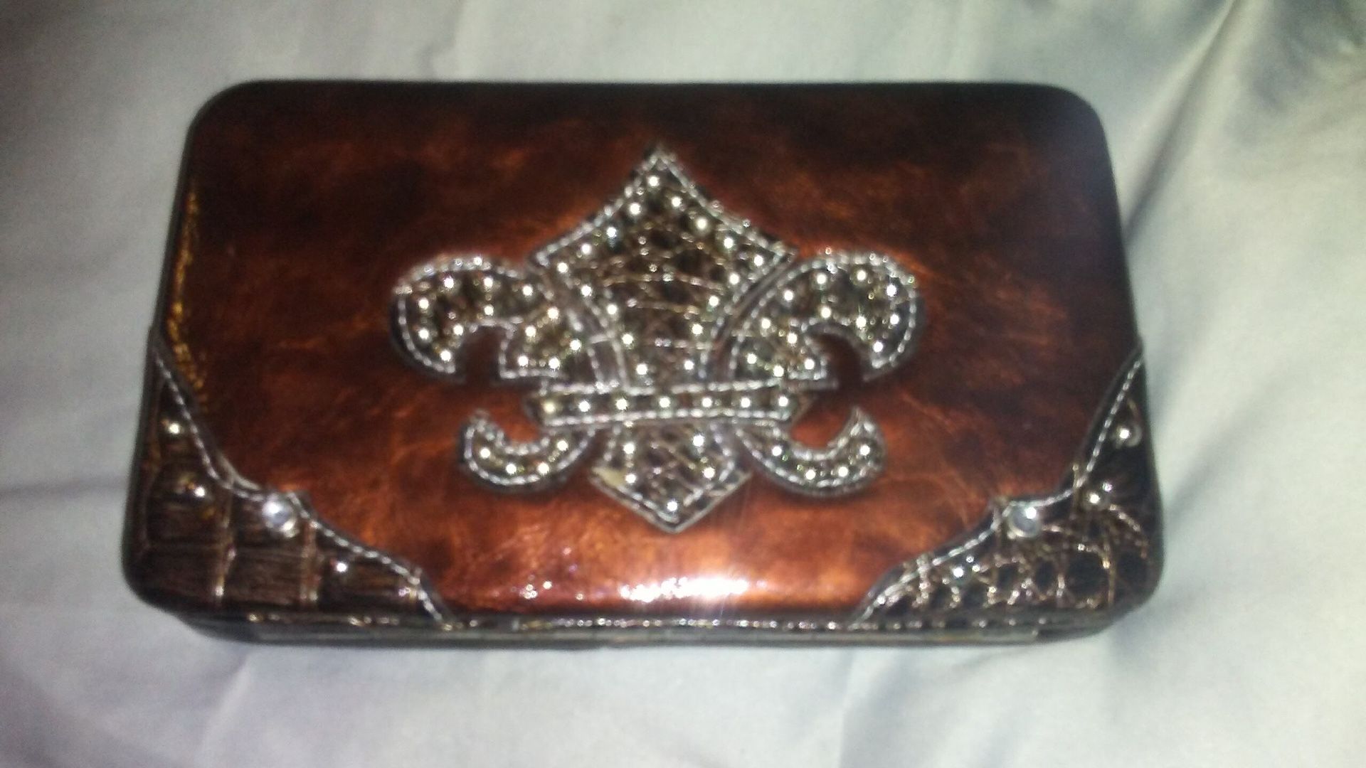 Bling wallet brown or teal green