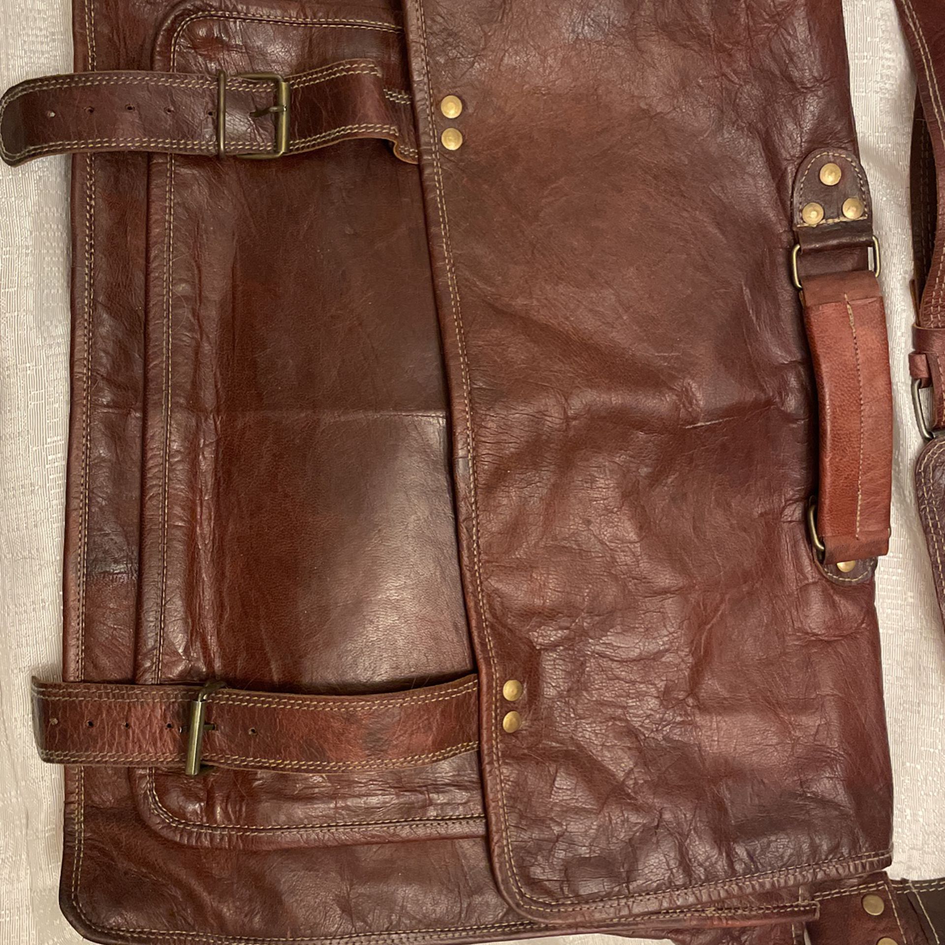 Vintage Leather Toni Messenger Bag
