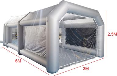Inflatable paint booth w/ blower