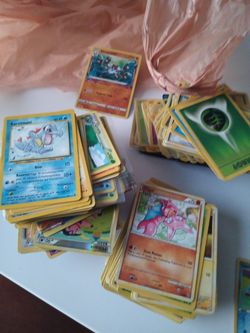 A big pile of old pokemon cards