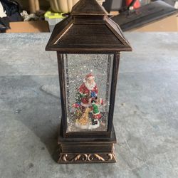 Santa Snow Globe Decoration Plays Music