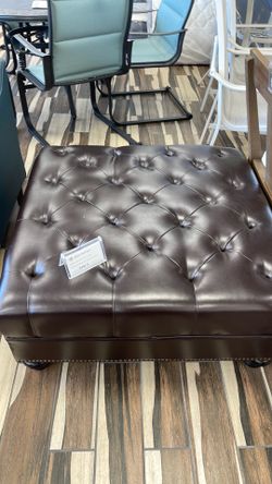 Brown Ottoman Nailhead Trim