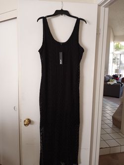 Black Lace Lined Dress