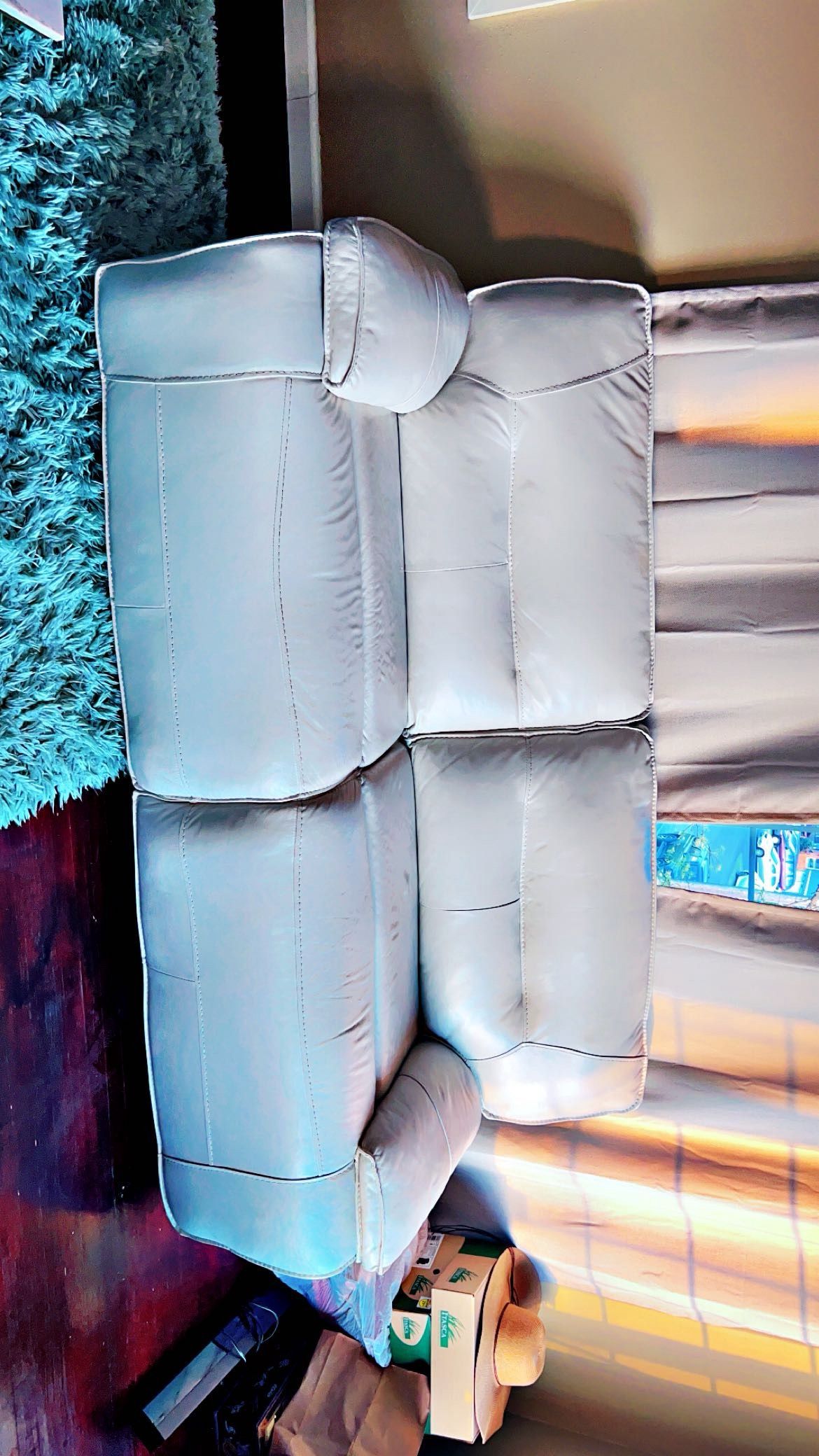 Living room Leather Couch Set