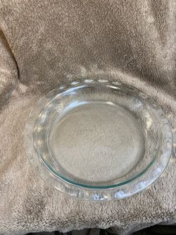 Vtg Pyrex #C209 Clear Glass Pie Plate Baking Deep Dish Pan - 9.5 Inch Scalloped