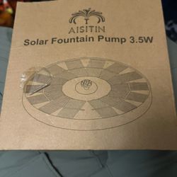 Solar powered fountain pump 