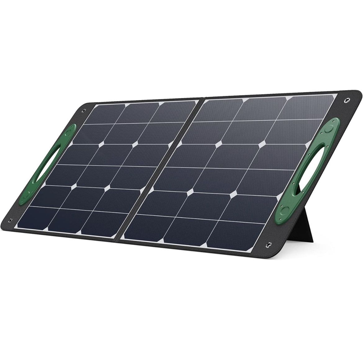 OKMO OS100 Portable Solar Panel for OKMO G1000/G2000 Portable Power Station Foldable Solar Charger with USB Outputs for Outdoor RV Camping Off Grid So