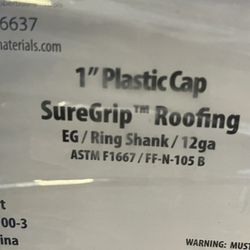 1” plastic Cap Nails