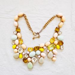 vintage rhinestone necklace 13 inches