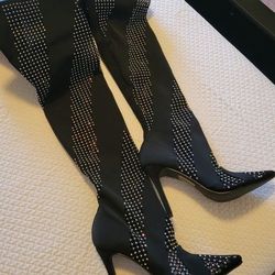 High Heel Knee High Boots