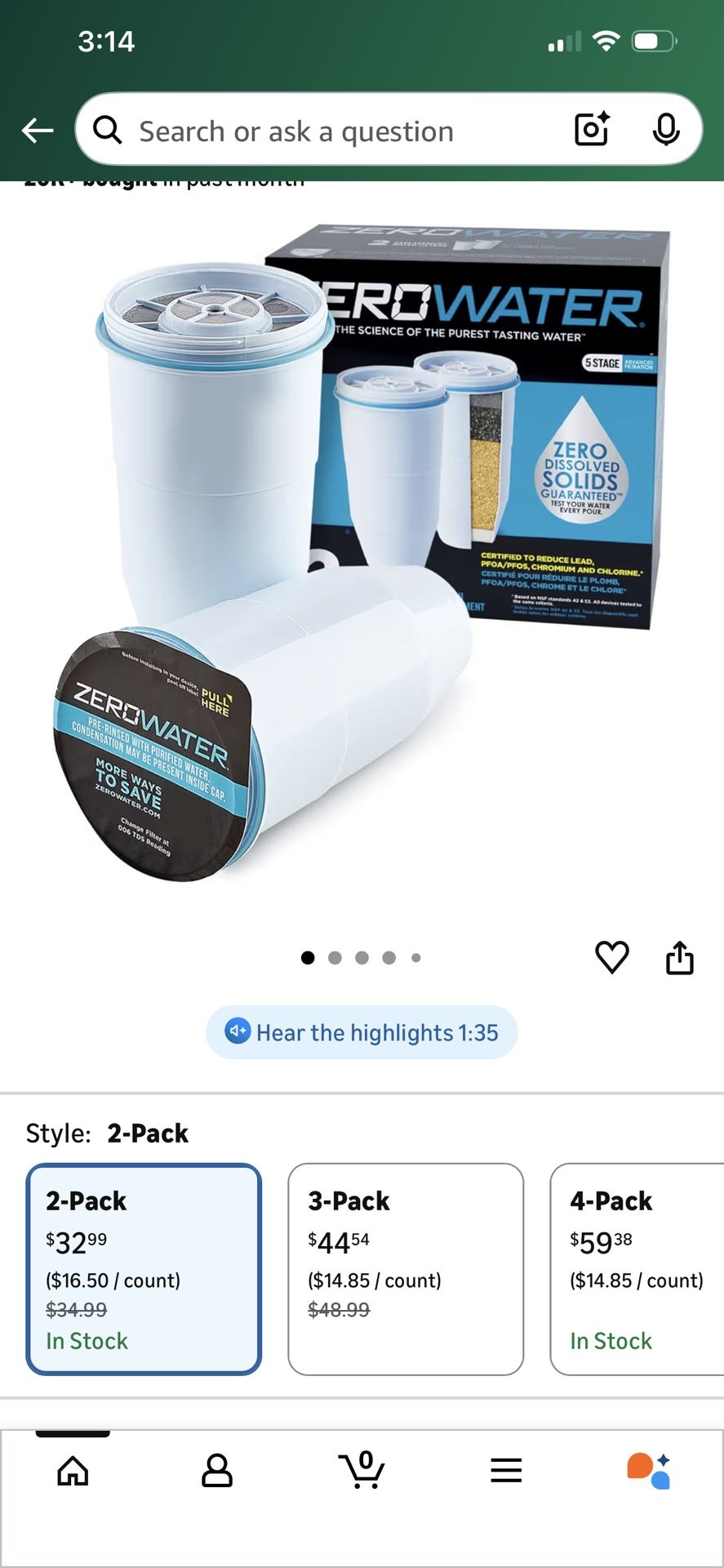 Water Filter With Testing Kit 