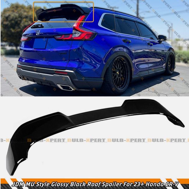 FOR 23-25 HONDA CR-V CRV M STYLE GLOSS BLACK TOP ROOF LID SPOILER EXTENSION
