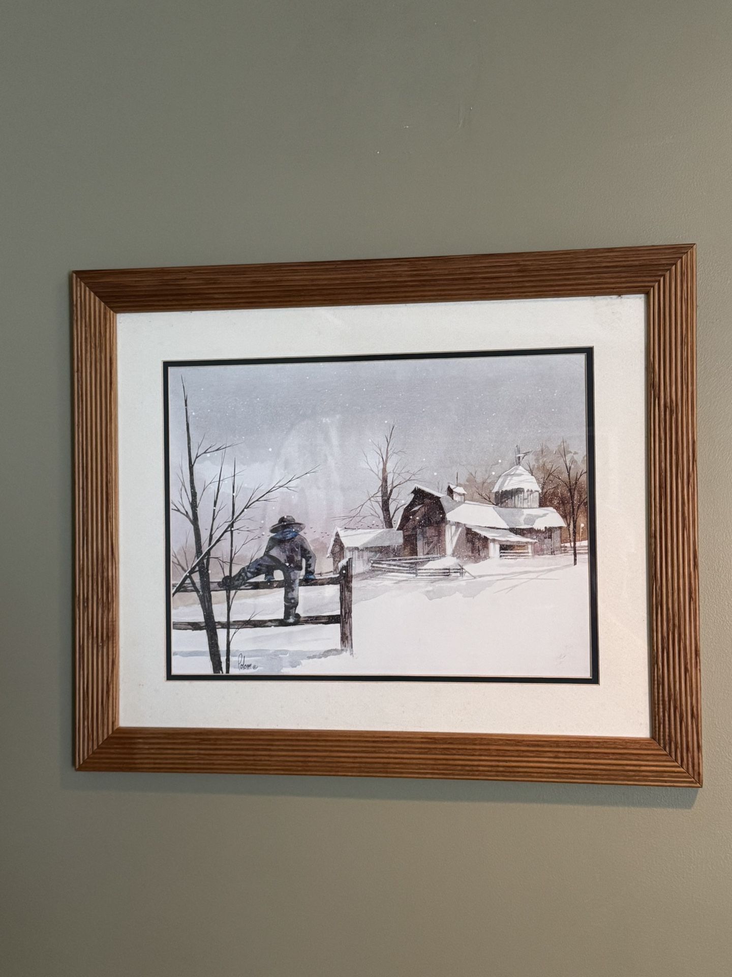 Pair of Framed Farm Scene Prints