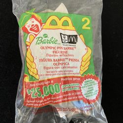 Vintage McDonalds 2000 Barbie Olympic Pin Figure Unopened Kids Toy