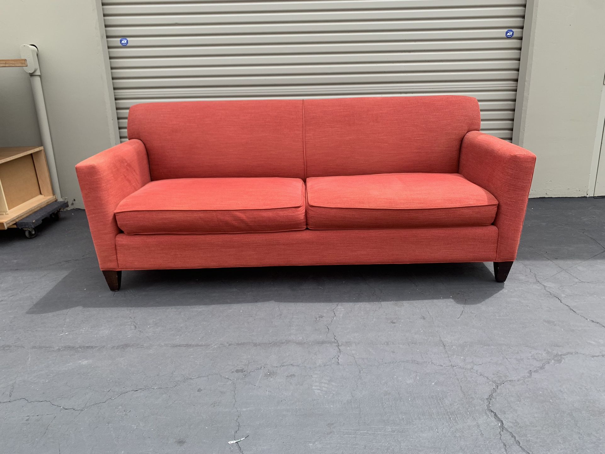 Crate & Barrel Cardinal Red Hennessy Sofa Clean and Good Condition 