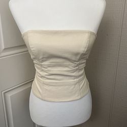 Auteur Studio Cream Corset Bustier NWT