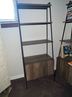 Ladder Bookcase with Cabinet