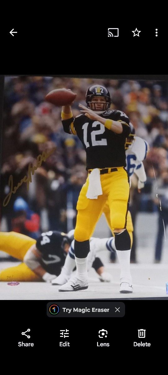 Terry Bradshaw Signed Poster COA