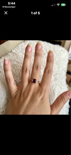 Garnet and Rose engagement ring