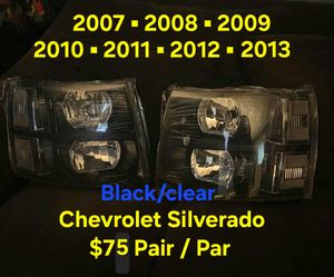 Silverado 2007-2013 BLACK OR CLEAR headlights $75 Pair