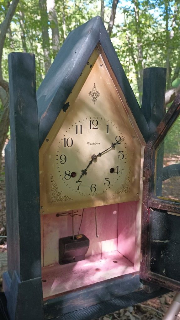 Waterbury Clock Co. Working 1840 Gothic Steeple Clock