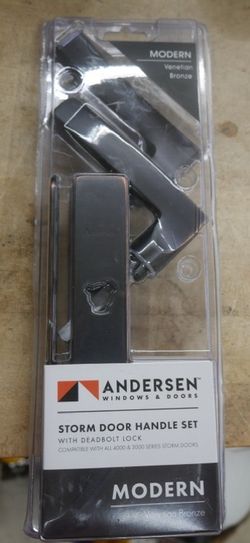 Andersen Modern Storm Door Handle Set with Deadbolt Lock Venetian Bronze 92889. F(contact info removed)0.